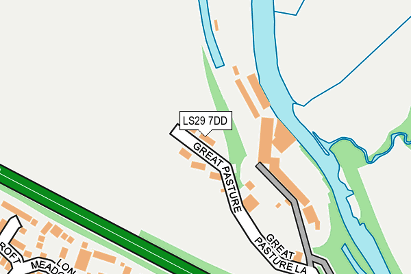 LS29 7DD map - OS OpenMap – Local (Ordnance Survey)