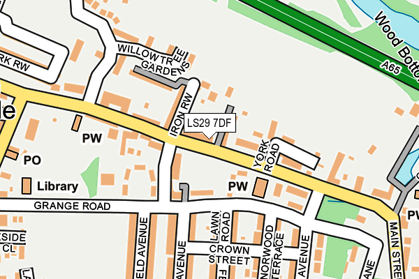 LS29 7DF map - OS OpenMap – Local (Ordnance Survey)