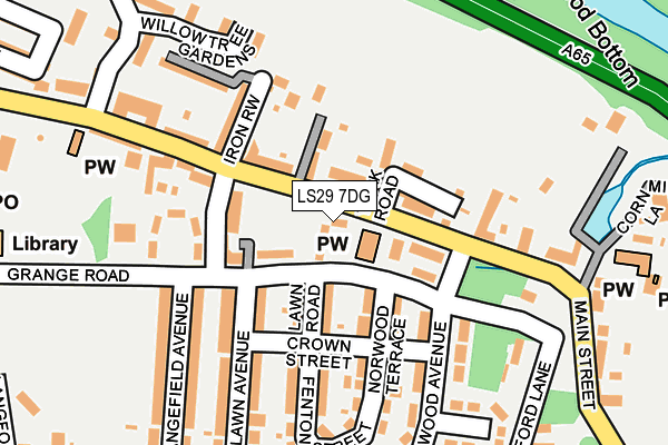 LS29 7DG map - OS OpenMap – Local (Ordnance Survey)