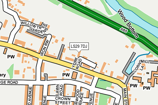 LS29 7DJ map - OS OpenMap – Local (Ordnance Survey)