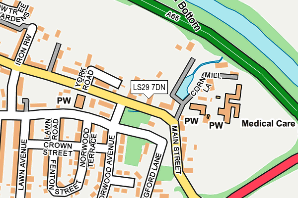 LS29 7DN map - OS OpenMap – Local (Ordnance Survey)