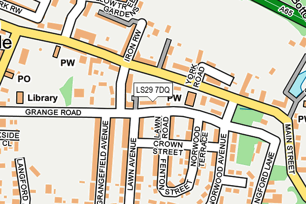 LS29 7DQ map - OS OpenMap – Local (Ordnance Survey)