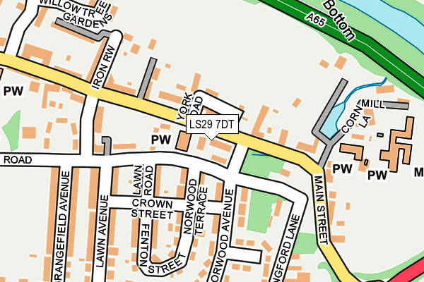 LS29 7DT map - OS OpenMap – Local (Ordnance Survey)