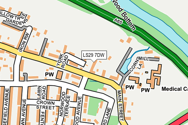 LS29 7DW map - OS OpenMap – Local (Ordnance Survey)