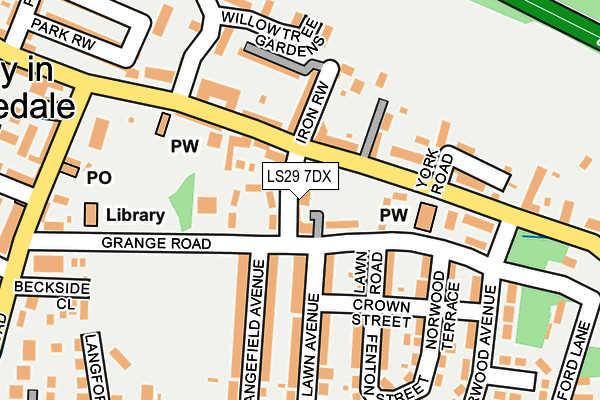 LS29 7DX map - OS OpenMap – Local (Ordnance Survey)