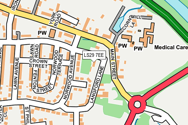 LS29 7EE map - OS OpenMap – Local (Ordnance Survey)
