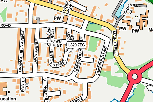 LS29 7EG map - OS OpenMap – Local (Ordnance Survey)