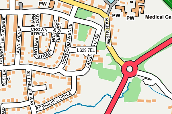LS29 7EL map - OS OpenMap – Local (Ordnance Survey)