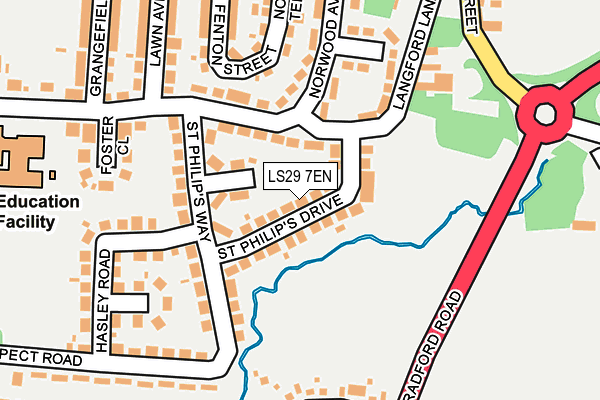 LS29 7EN map - OS OpenMap – Local (Ordnance Survey)