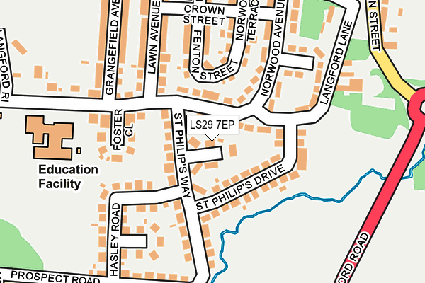 LS29 7EP map - OS OpenMap – Local (Ordnance Survey)