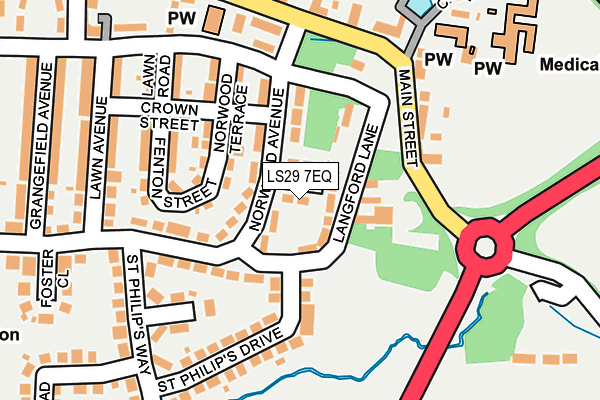 LS29 7EQ map - OS OpenMap – Local (Ordnance Survey)