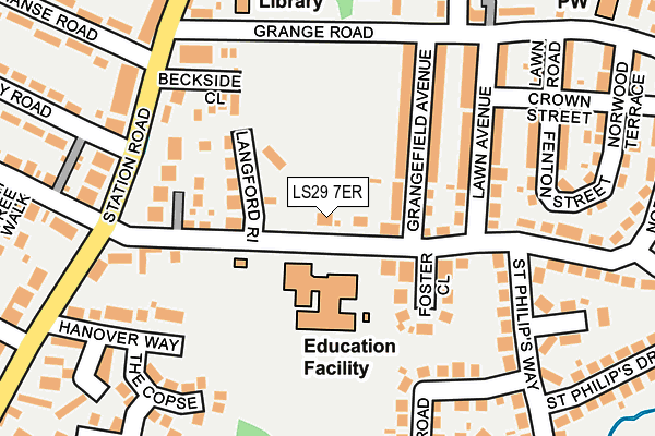 LS29 7ER map - OS OpenMap – Local (Ordnance Survey)