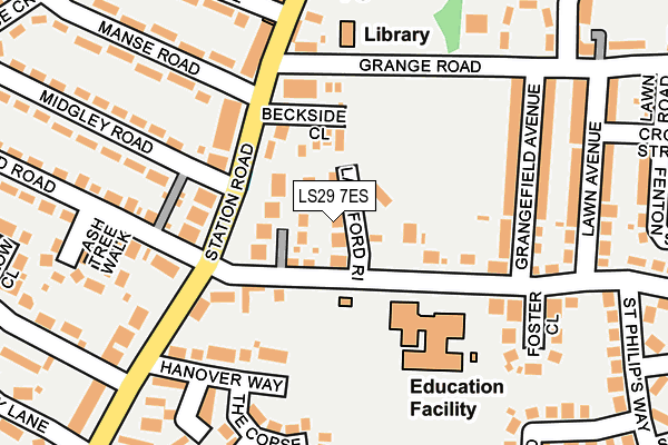 LS29 7ES map - OS OpenMap – Local (Ordnance Survey)