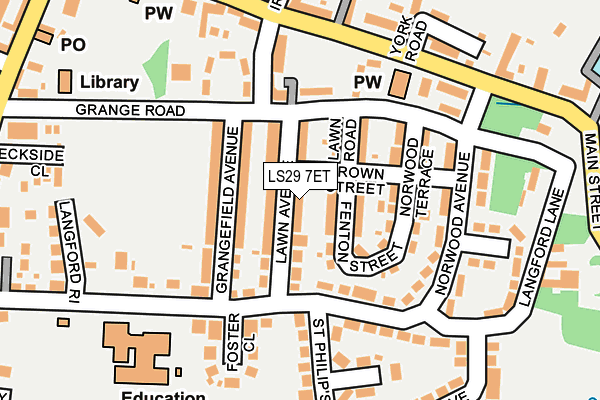 Map of ILKLEY CREATIVE LTD at local scale