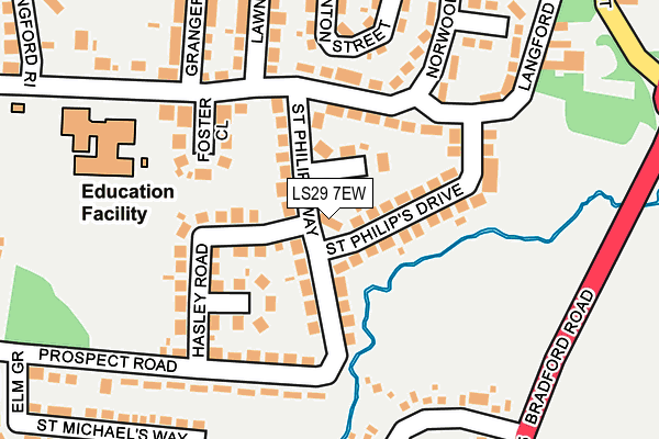 LS29 7EW map - OS OpenMap – Local (Ordnance Survey)