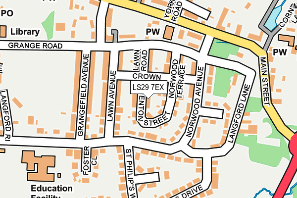 LS29 7EX map - OS OpenMap – Local (Ordnance Survey)