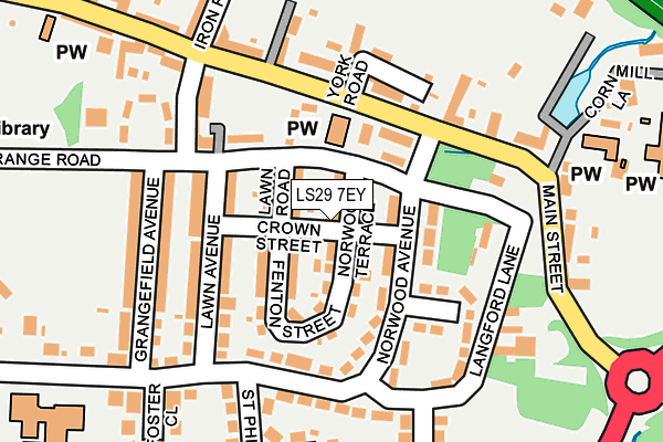 LS29 7EY map - OS OpenMap – Local (Ordnance Survey)