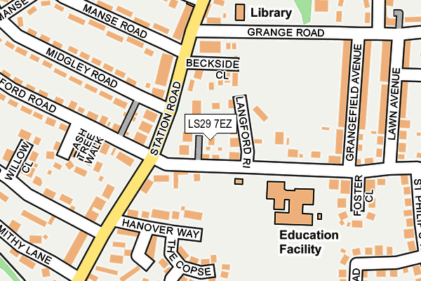 LS29 7EZ map - OS OpenMap – Local (Ordnance Survey)