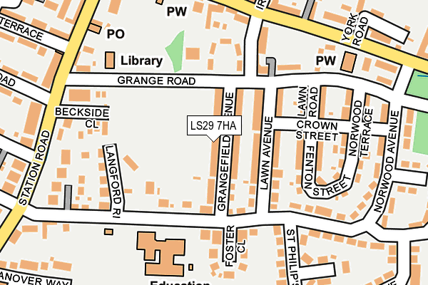 LS29 7HA map - OS OpenMap – Local (Ordnance Survey)