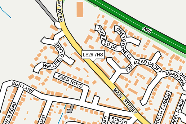 LS29 7HS map - OS OpenMap – Local (Ordnance Survey)
