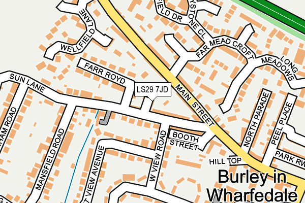 LS29 7JD map - OS OpenMap – Local (Ordnance Survey)