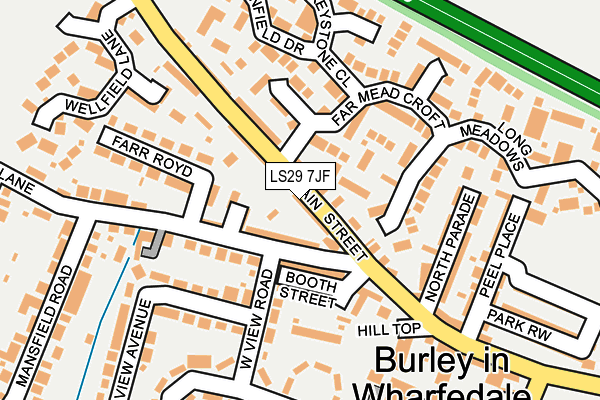 LS29 7JF map - OS OpenMap – Local (Ordnance Survey)
