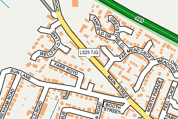 LS29 7JG map - OS OpenMap – Local (Ordnance Survey)