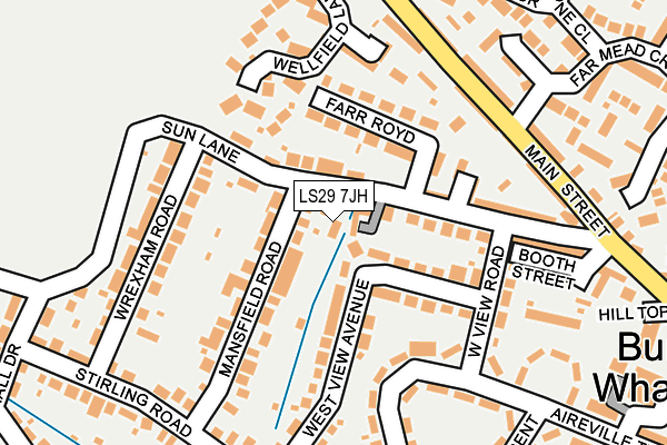 LS29 7JH map - OS OpenMap – Local (Ordnance Survey)