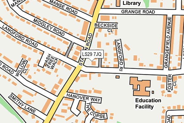 LS29 7JQ map - OS OpenMap – Local (Ordnance Survey)