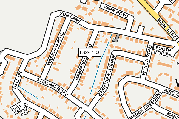 LS29 7LQ map - OS OpenMap – Local (Ordnance Survey)