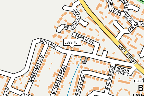 LS29 7LT map - OS OpenMap – Local (Ordnance Survey)
