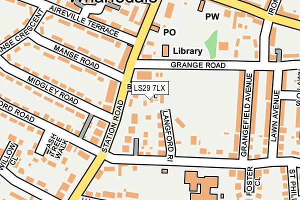 LS29 7LX map - OS OpenMap – Local (Ordnance Survey)