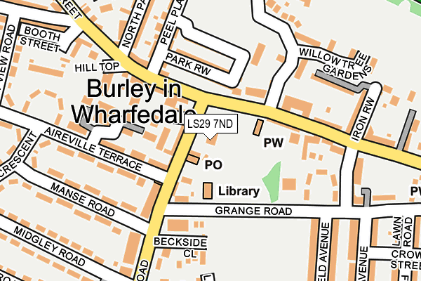 Map of THE ILKLEY TRADING COMPANY LIMITED at local scale