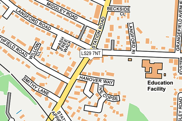 LS29 7NT map - OS OpenMap – Local (Ordnance Survey)
