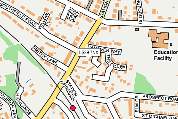LS29 7NX map - OS OpenMap – Local (Ordnance Survey)