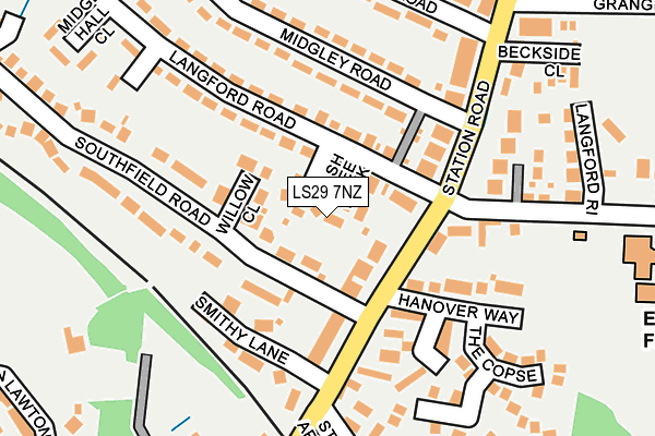 LS29 7NZ map - OS OpenMap – Local (Ordnance Survey)