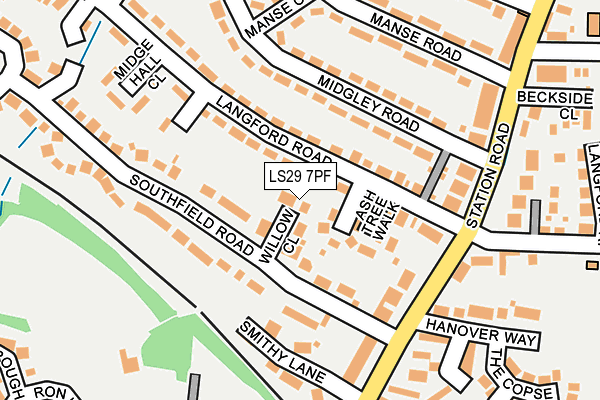 LS29 7PF map - OS OpenMap – Local (Ordnance Survey)