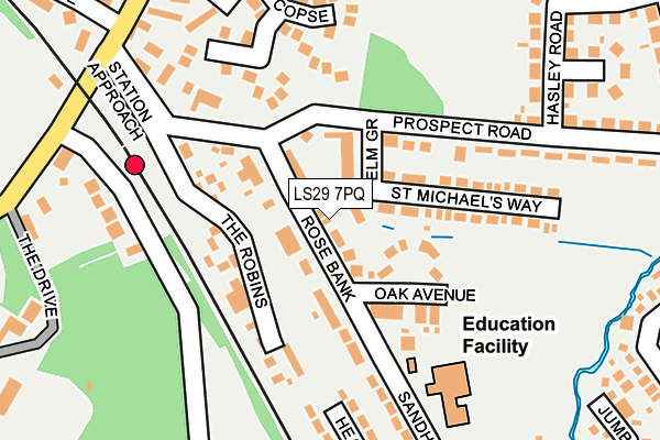 LS29 7PQ map - OS OpenMap – Local (Ordnance Survey)