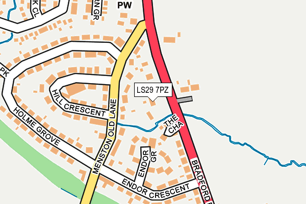 LS29 7PZ map - OS OpenMap – Local (Ordnance Survey)