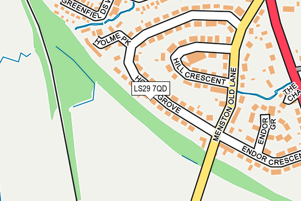 LS29 7QD map - OS OpenMap – Local (Ordnance Survey)