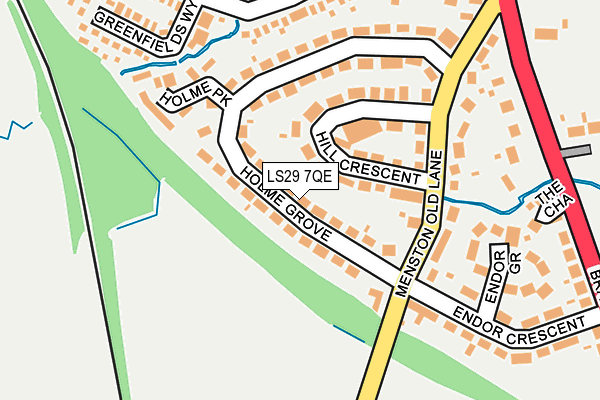 LS29 7QE map - OS OpenMap – Local (Ordnance Survey)