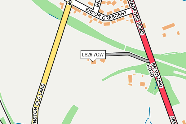 LS29 7QW map - OS OpenMap – Local (Ordnance Survey)