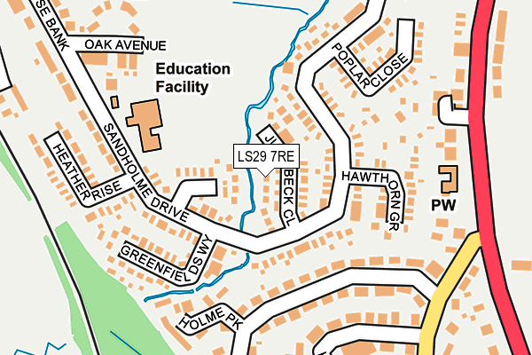 LS29 7RE map - OS OpenMap – Local (Ordnance Survey)