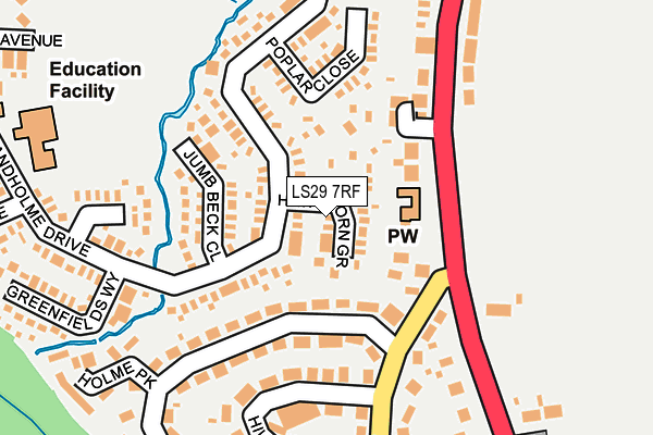 LS29 7RF map - OS OpenMap – Local (Ordnance Survey)
