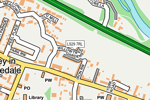 LS29 7RL map - OS OpenMap – Local (Ordnance Survey)