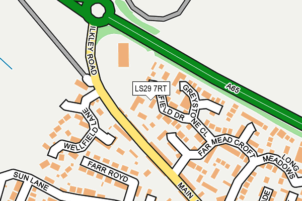 LS29 7RT map - OS OpenMap – Local (Ordnance Survey)