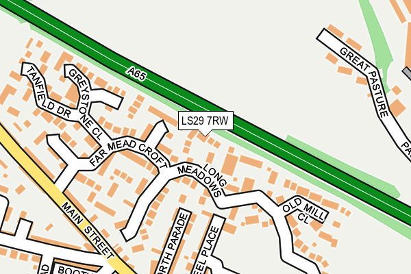 LS29 7RW map - OS OpenMap – Local (Ordnance Survey)
