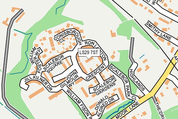 LS29 7ST map - OS OpenMap – Local (Ordnance Survey)