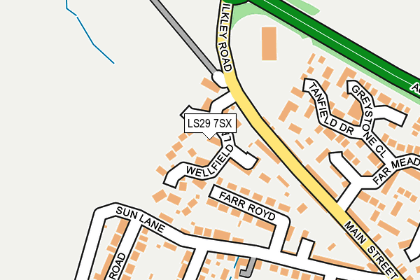 LS29 7SX map - OS OpenMap – Local (Ordnance Survey)