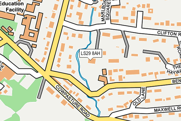 LS29 8AH map - OS OpenMap – Local (Ordnance Survey)